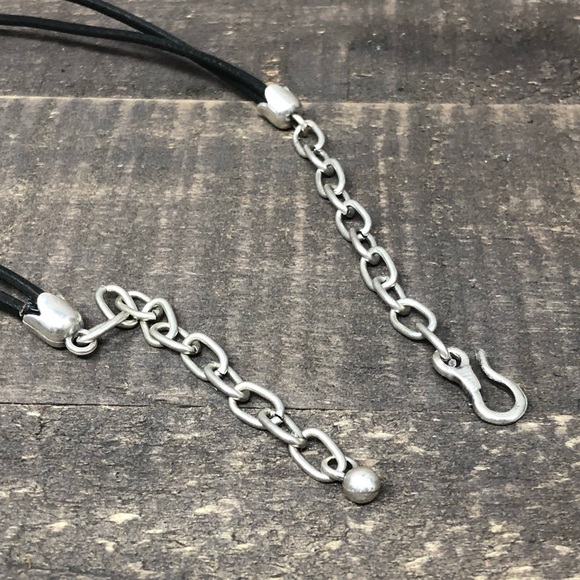 NEW Ethnic Beaded Crescent Silver-tone Necklace - Picture 5 of 7